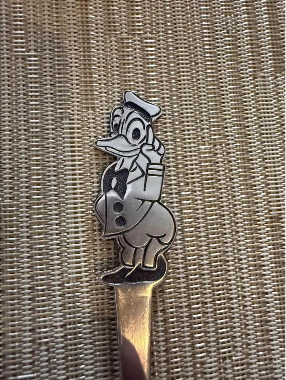 Vintage Walt Disney Productions Donald Duck Stainless Steel Fork Japan